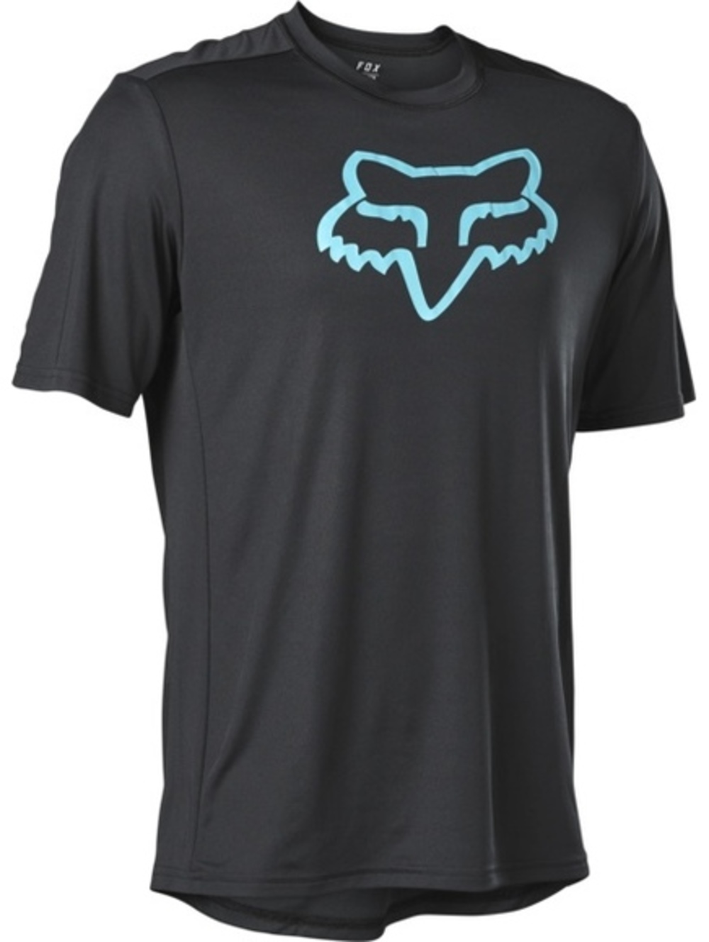 Fox Racing Black T-Shirt with Teal/Purple Fox Head Logo